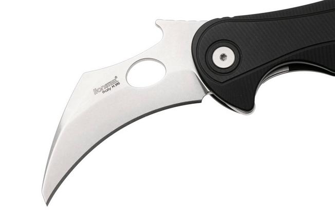 Bild für LionSteel L.E.One Mid LE2-BS, Stonewashed M390, Black Aluminum, Karambit Taschenmesser