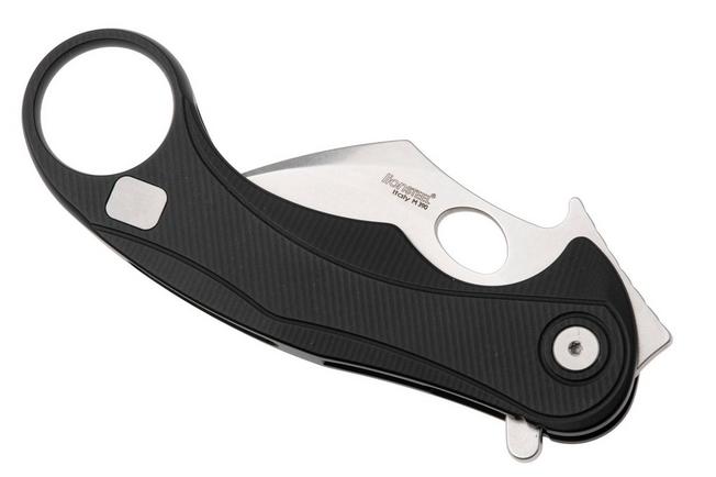 Bild für LionSteel L.E.One Mid LE2-BS, Stonewashed M390, Black Aluminum, Karambit Taschenmesser