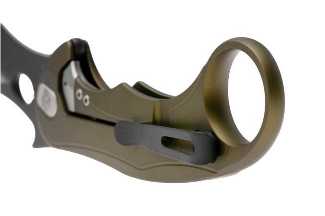 Bild für LionSteel L.E.One Mid LE2-GB, Old Black M390, Green Aluminum, Karambit Taschenmesser