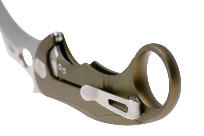 Bild für LionSteel L.E.One Mid LE2-GS, Stonewashed M390, Green Aluminum, Karambit Taschenmesser