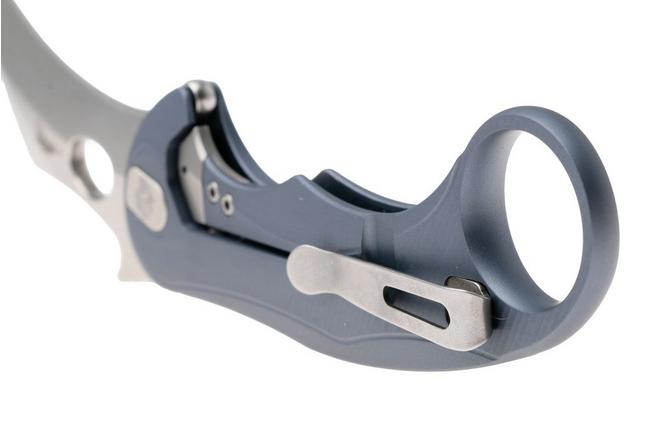 Bild für LionSteel L.E.One Mid LE2-IS, Stonewashed M390, Ice Blue Aluminum, Karambit Taschenmesser