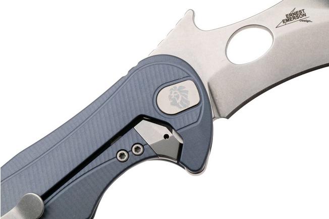 Bild für LionSteel L.E.One Mid LE2-IS, Stonewashed M390, Ice Blue Aluminum, Karambit Taschenmesser