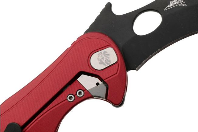 Bild für LionSteel L.E.One Mid LE2-RB, Old Black M390, Red Aluminum, Karambit Taschenmesser