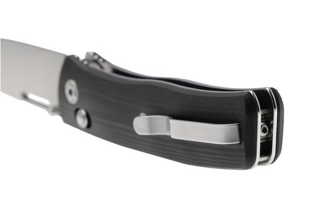 Afbeelding voor LionSteel NiNi NN1 GBK M390 Satin, Full Black G10, zakmes, Gianni Pauletta design