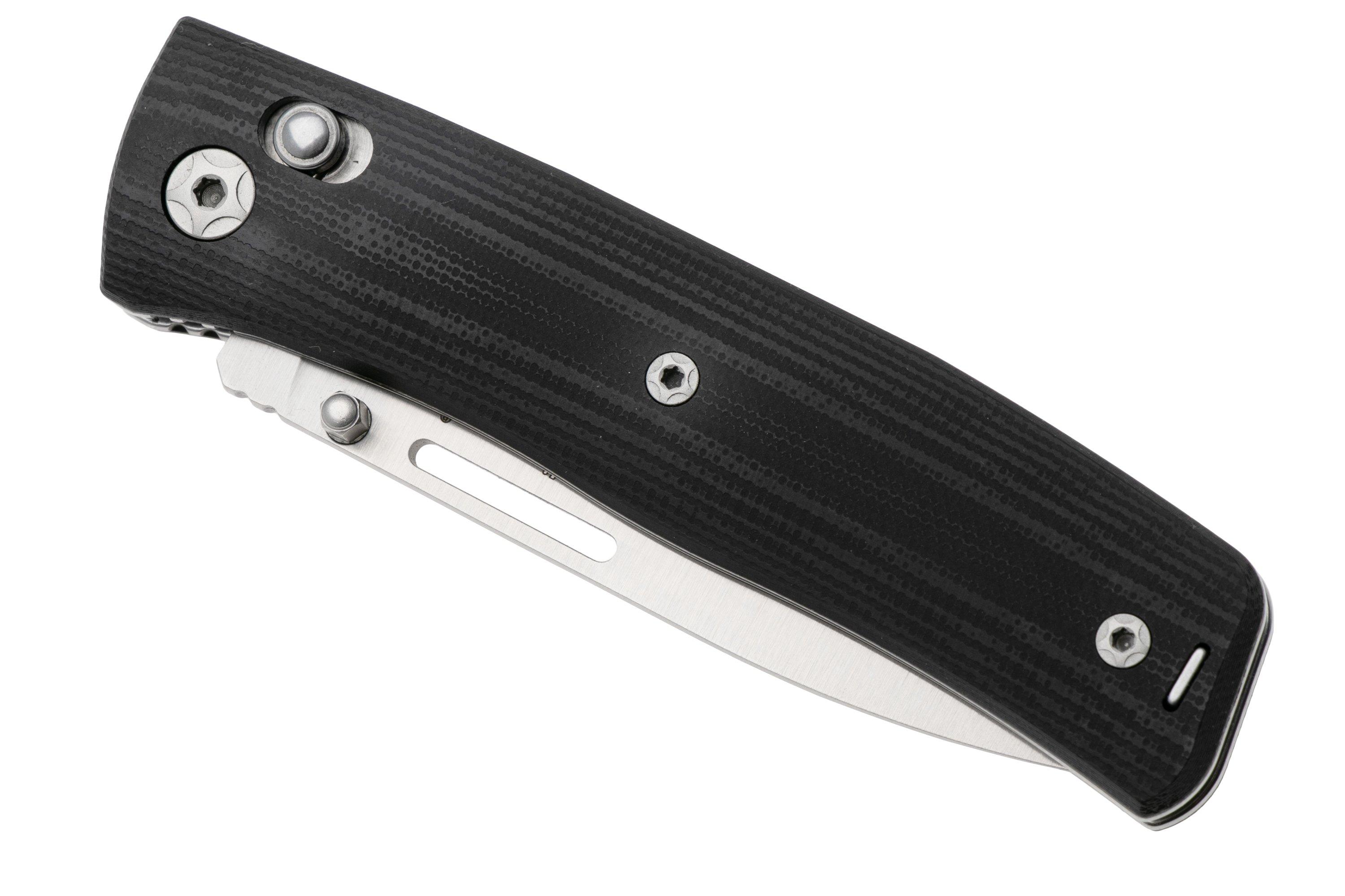LionSteel NiNi NN1 GBK M390 Satin, Full Black G10, pocket knife