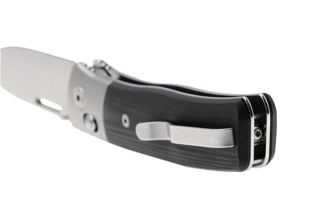 Afbeelding voor LionSteel NiNi NN2 GBK M390 Satin, Titanium Bolsters, Black G10, zakmes, Gianni Pauletta design