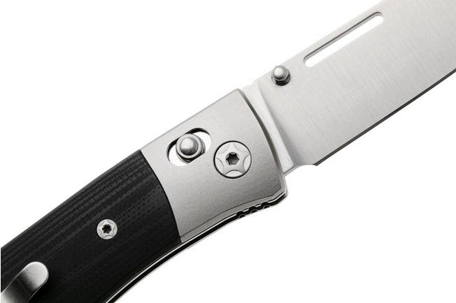 Afbeelding voor LionSteel NiNi NN2 GBK M390 Satin, Titanium Bolsters, Black G10, zakmes, Gianni Pauletta design