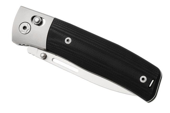 Afbeelding voor LionSteel NiNi NN2 GBK M390 Satin, Titanium Bolsters, Black G10, zakmes, Gianni Pauletta design
