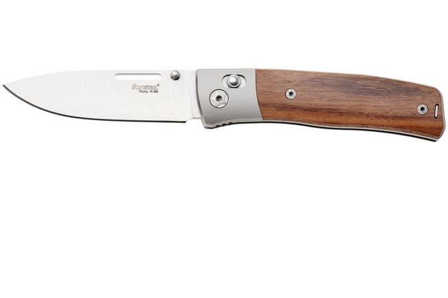 Afbeelding voor LionSteel NiNi NN2 ST M390 Satin, Titanium Bolsters, Santos Wood, zakmes, Gianni Pauletta design