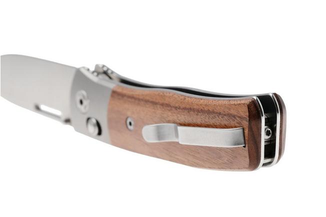 Afbeelding voor LionSteel NiNi NN2 ST M390 Satin, Titanium Bolsters, Santos Wood, zakmes, Gianni Pauletta design