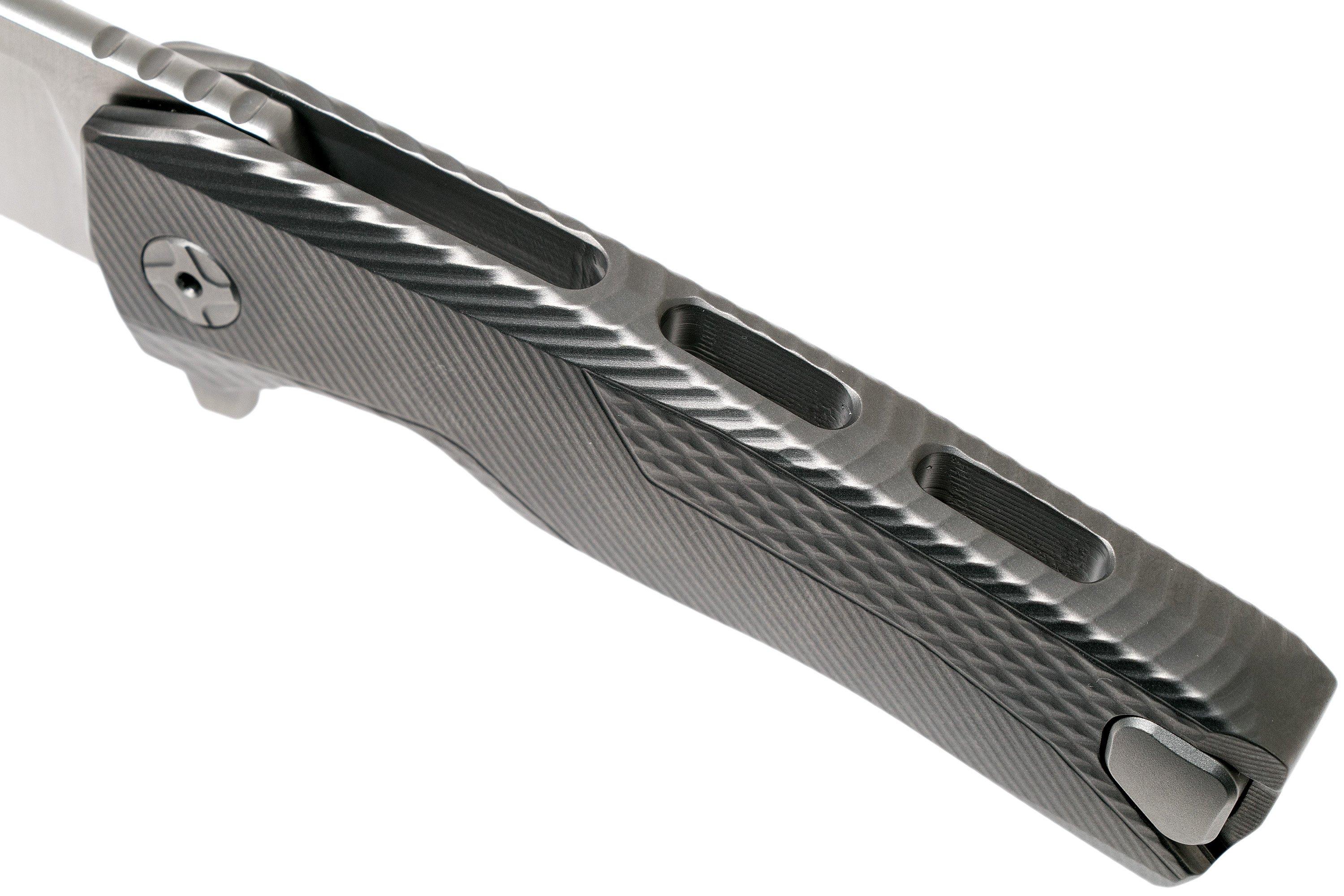 LionSteel ROK Grey Titanium ROK G pocket knife | Advantageously ...