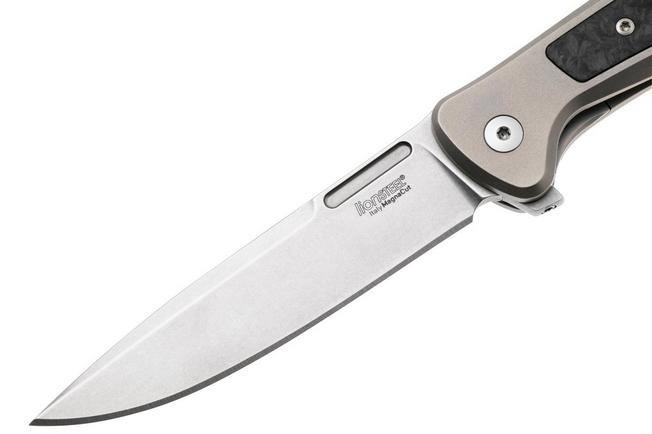 LionSteel Skinny - Grey Titanium - Stonewashed MagnaCut Blade