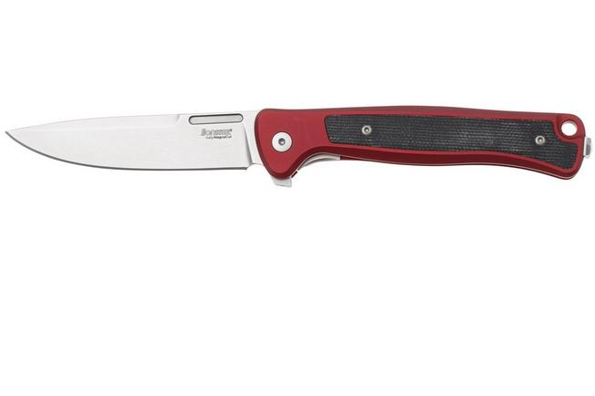 LionSteel Skinny Knife Red Aluminum Black Blade SK01A-RB