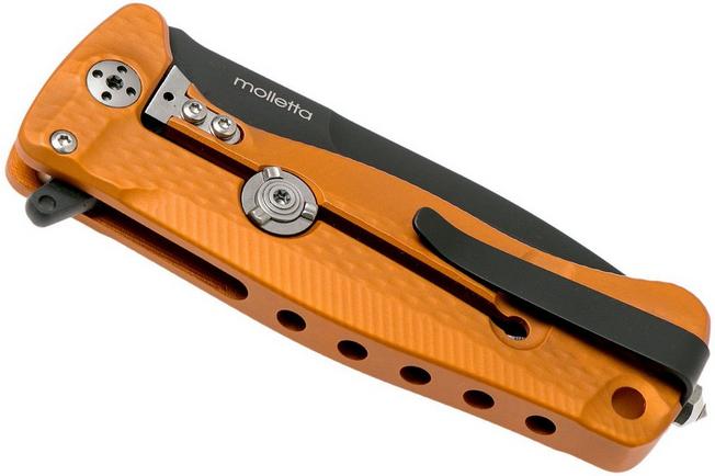 Afbeelding voor LionSteel SR22A-OB Orange Aluminium, Black Blade
