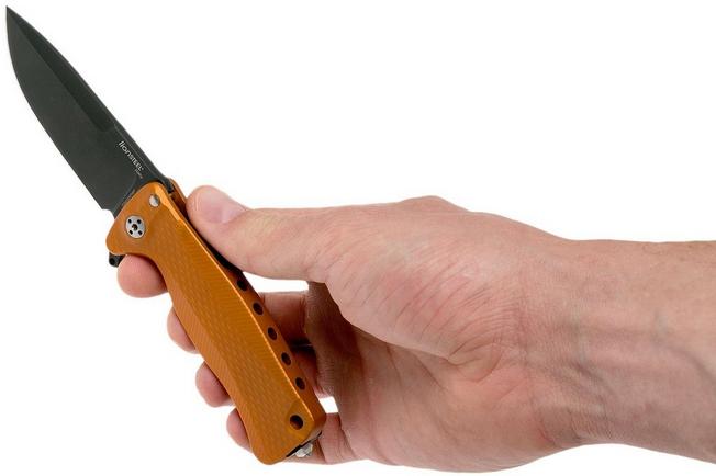 Afbeelding voor LionSteel SR22A-OB Orange Aluminium, Black Blade