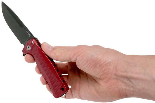Bild für LionSteel SR22A-RB Red Aluminium, Black Blade