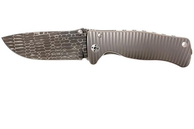 LionSteel SR2 Grey Titanium, Lizard Chad Nichols Damascus by