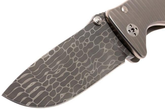 LionSteel SR2 Grey Titanium, Lizard Chad Nichols Damascus by