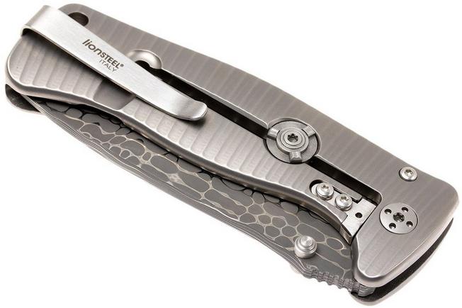 LionSteel SR2 Grey Titanium, Lizard Chad Nichols Damascus by