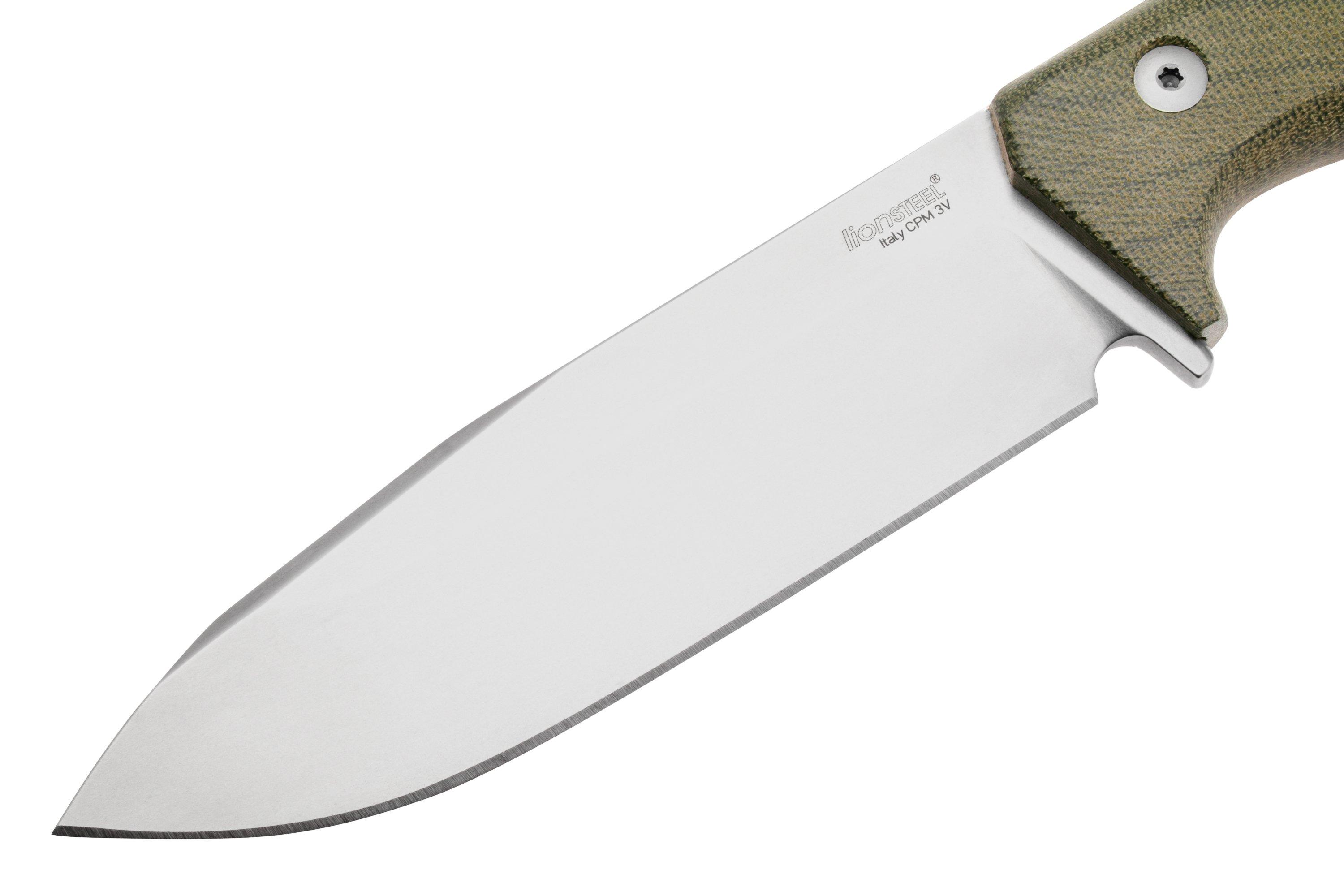 LionSteel T6 Satin, Green Canvas Micarta T6-CVG fixed knife |  Advantageously shopping at Knivesandtools.com