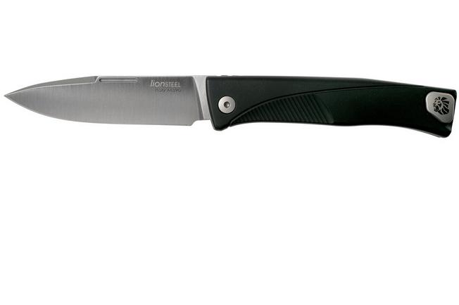 LionSteel Thrill black aluminium integral slipjoint pocket knife