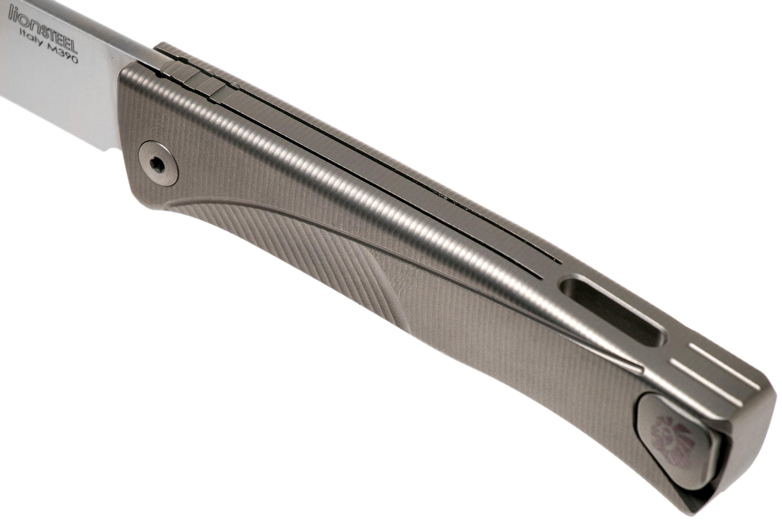 LionSteel Thrill grey titanium integral slipjoint pocket knife ...