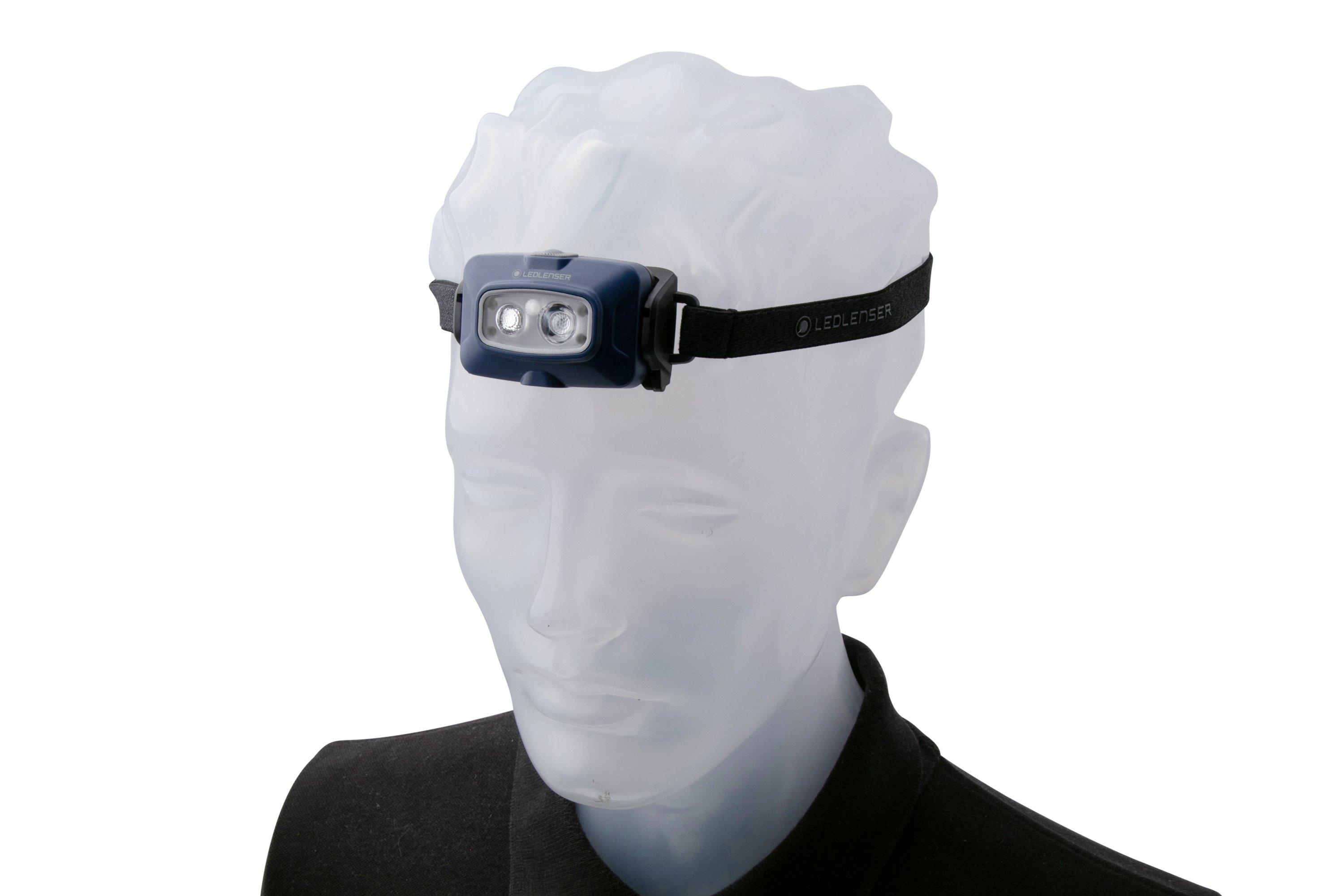 Kong Lampada Frontale Klik2, Blu, 122 Lumen, Fascio Fino A 120 M, 4 Modalità, IPX6 Resistente All'acqua, Alimentazione 3xAAA