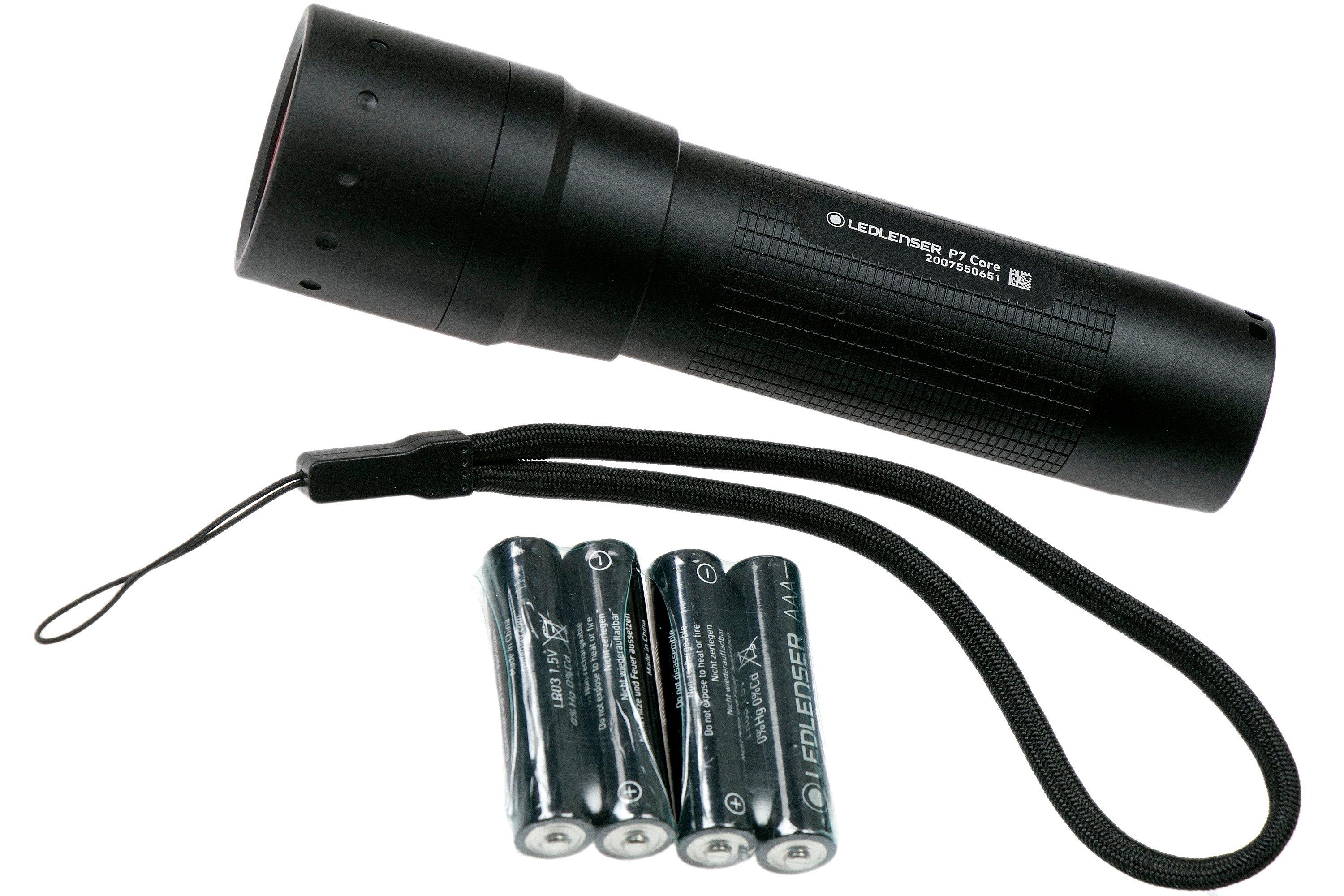 Linterna Led Lenser P7 Core 450 lm negro - Suministros en Seguridad y  Rescate