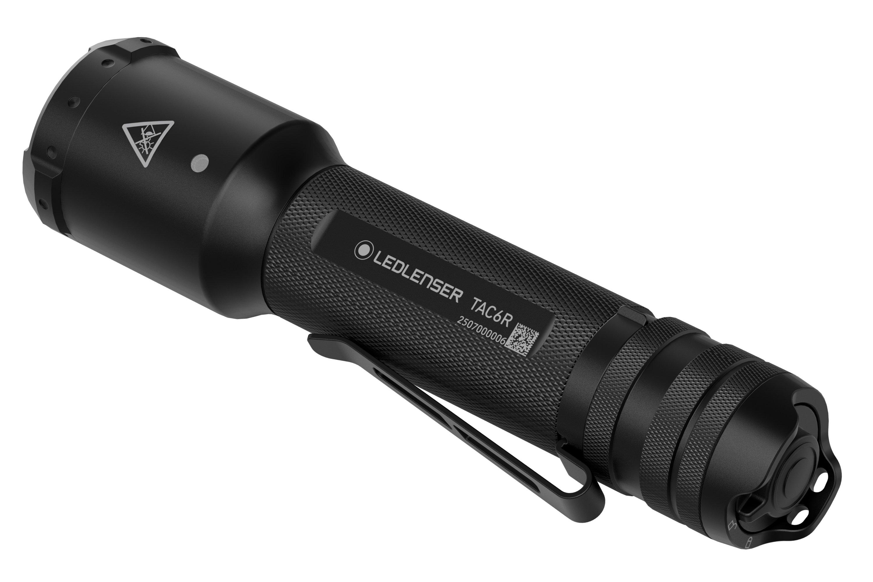 Ledlenser TAC6R 503052 Black, rechargeable tactical flashlight, 2000 ...