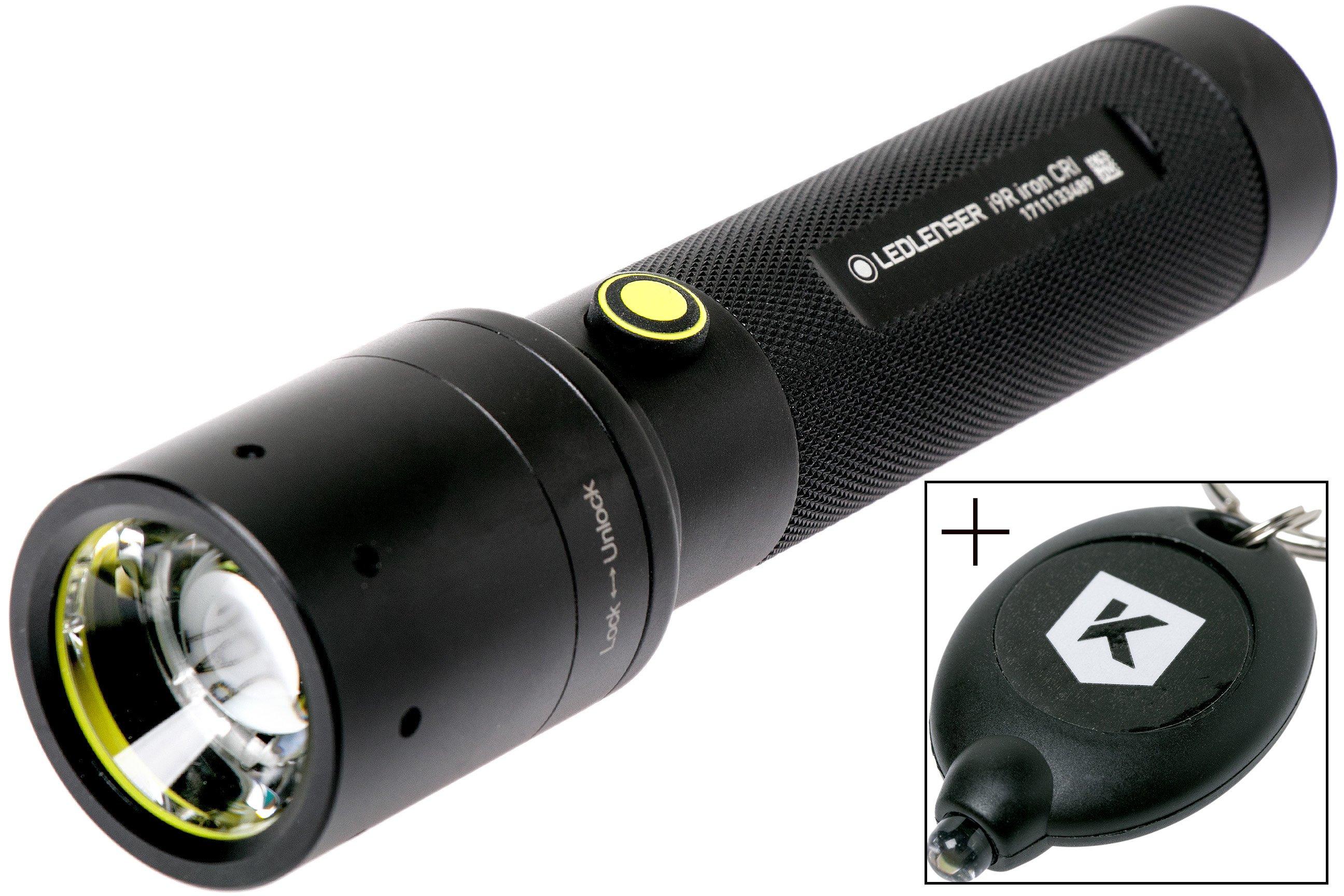 LED Lenser - i9R Iron Industrial Rechargeable Flashlight, Black 