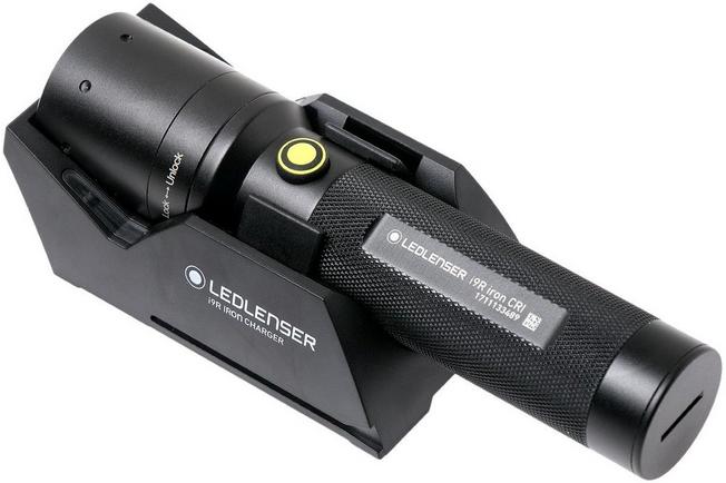 LED Lenser - i9R Iron Industrial Rechargeable Flashlight, Black 