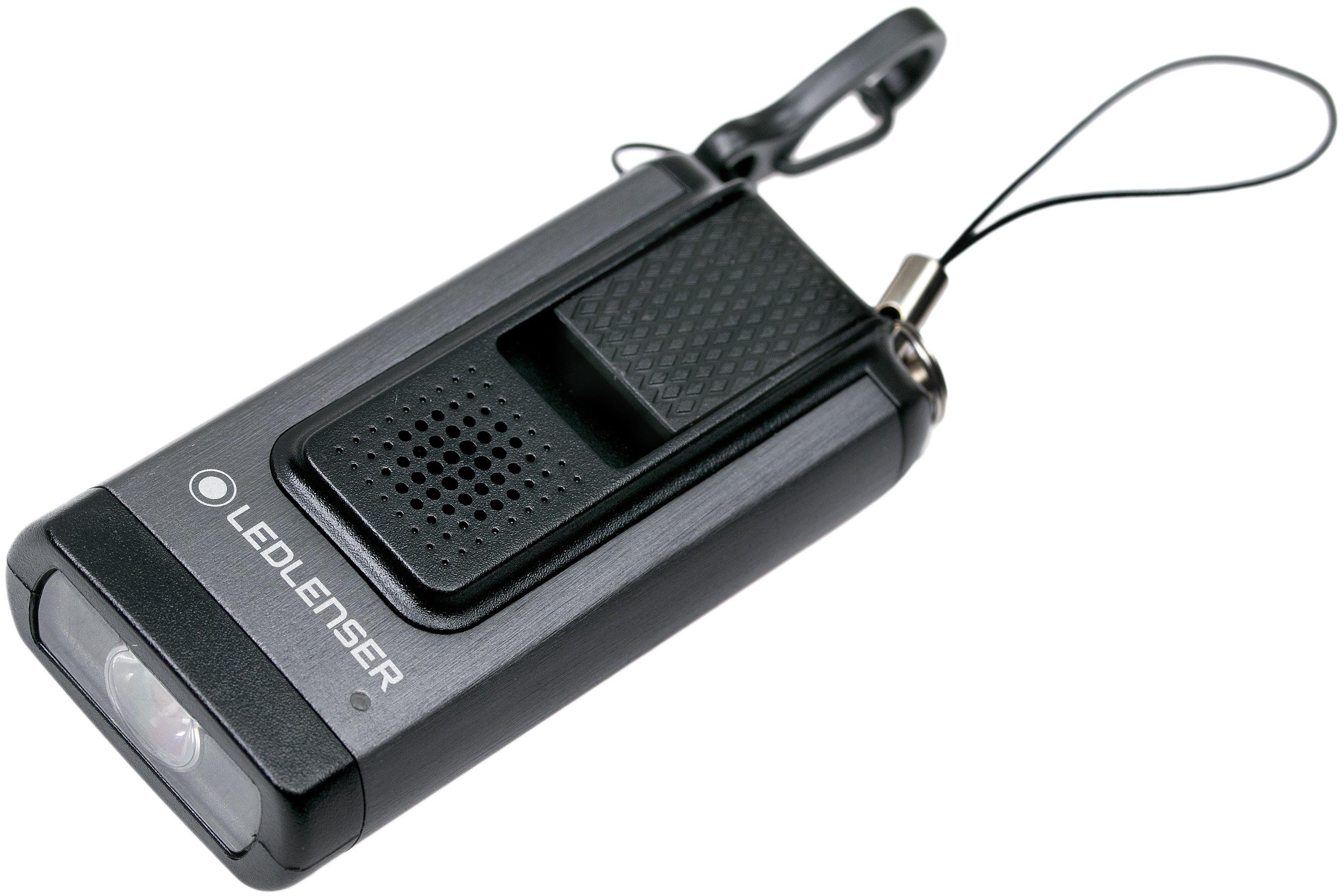 Ledlenser K6R Safety, keychain flashlight with alarm, grey