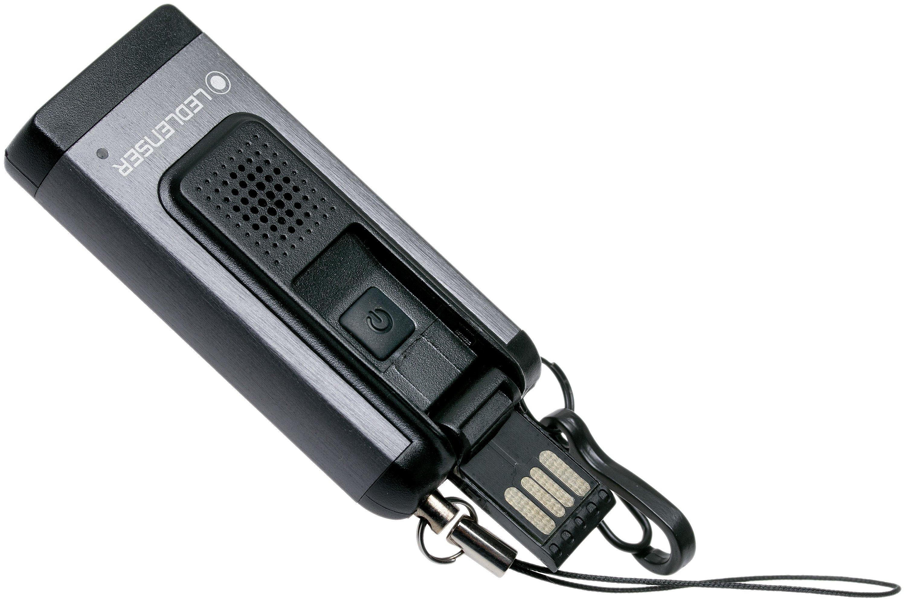 Ledlenser K6R Safety, keychain flashlight with alarm, grey