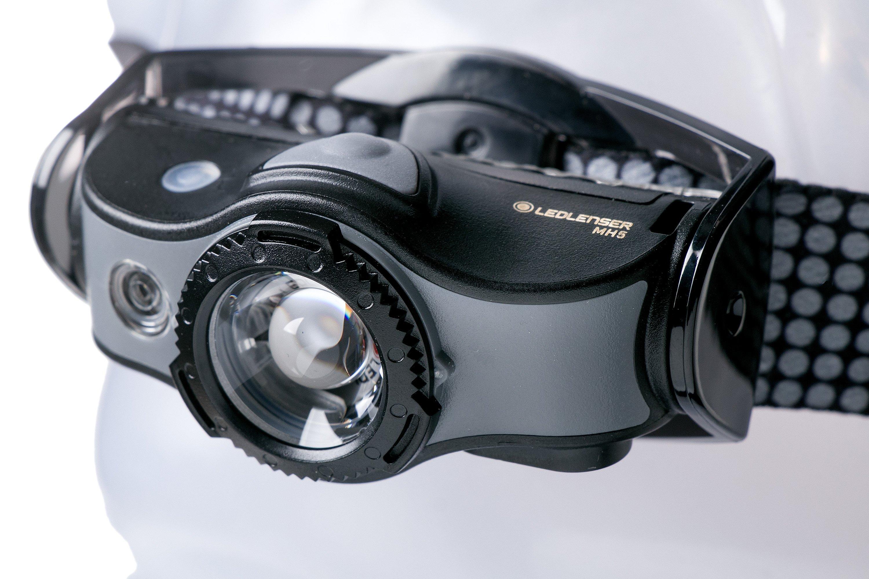 MH5 rechargeable head torch, black and | Advantageously at Knivesandtools.com