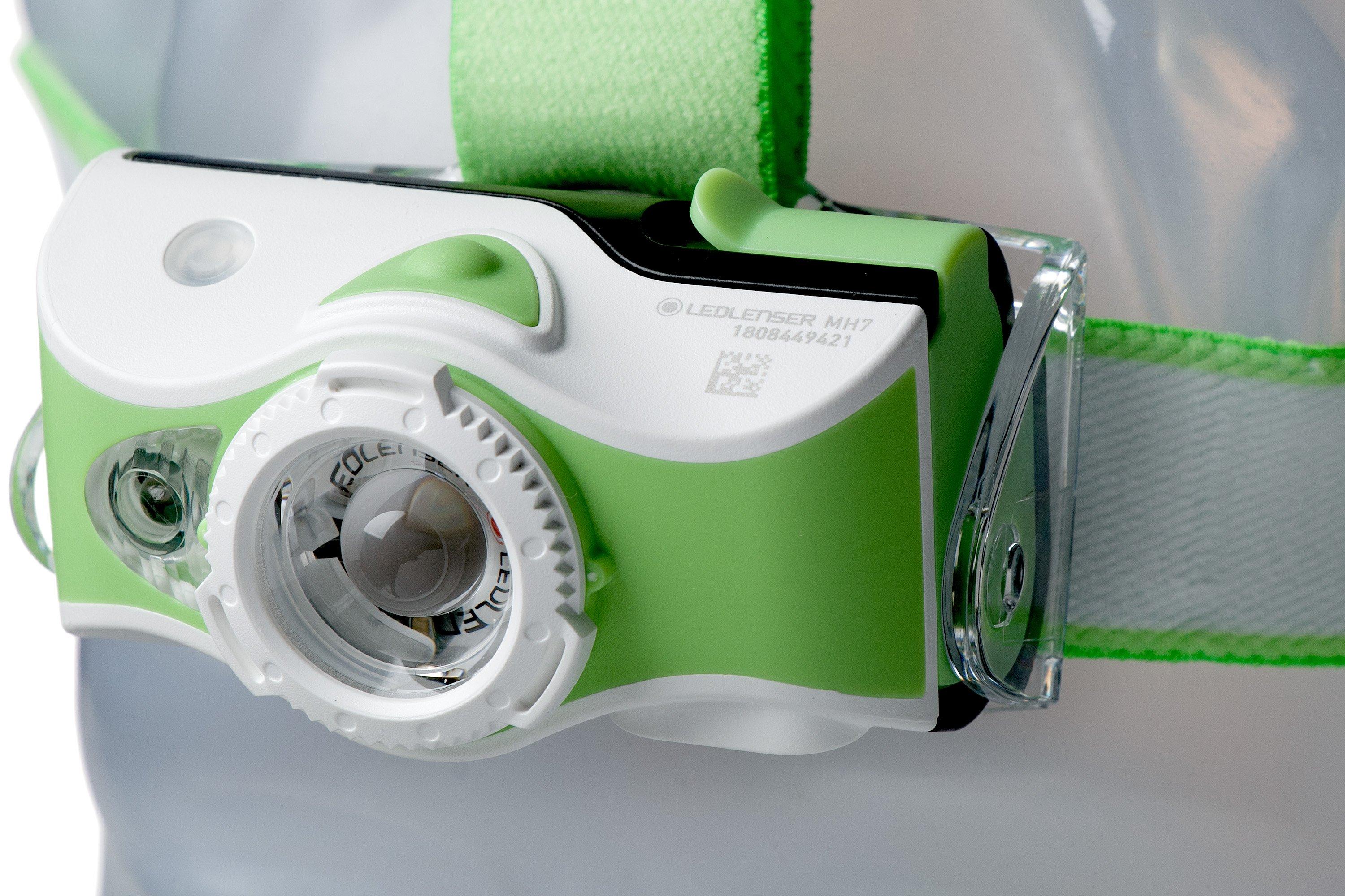 Ledlenser MH7 lampe frontale rechargeable, verte Achetez à prix avantageux chez knivesandtools.fr