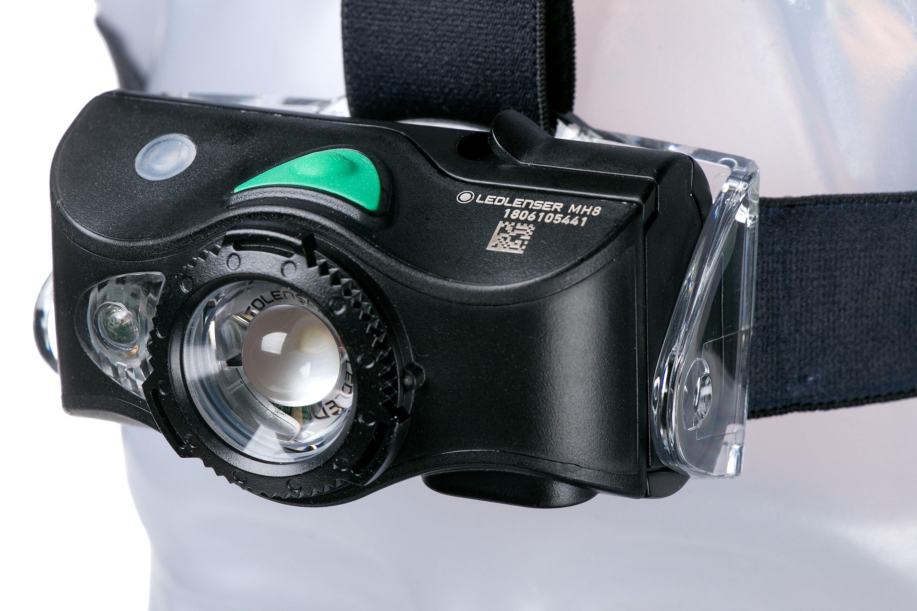 LED Lenser MH8 Headtorch Black NEW Fishing Rechargeable Headtorch 600 Lumen