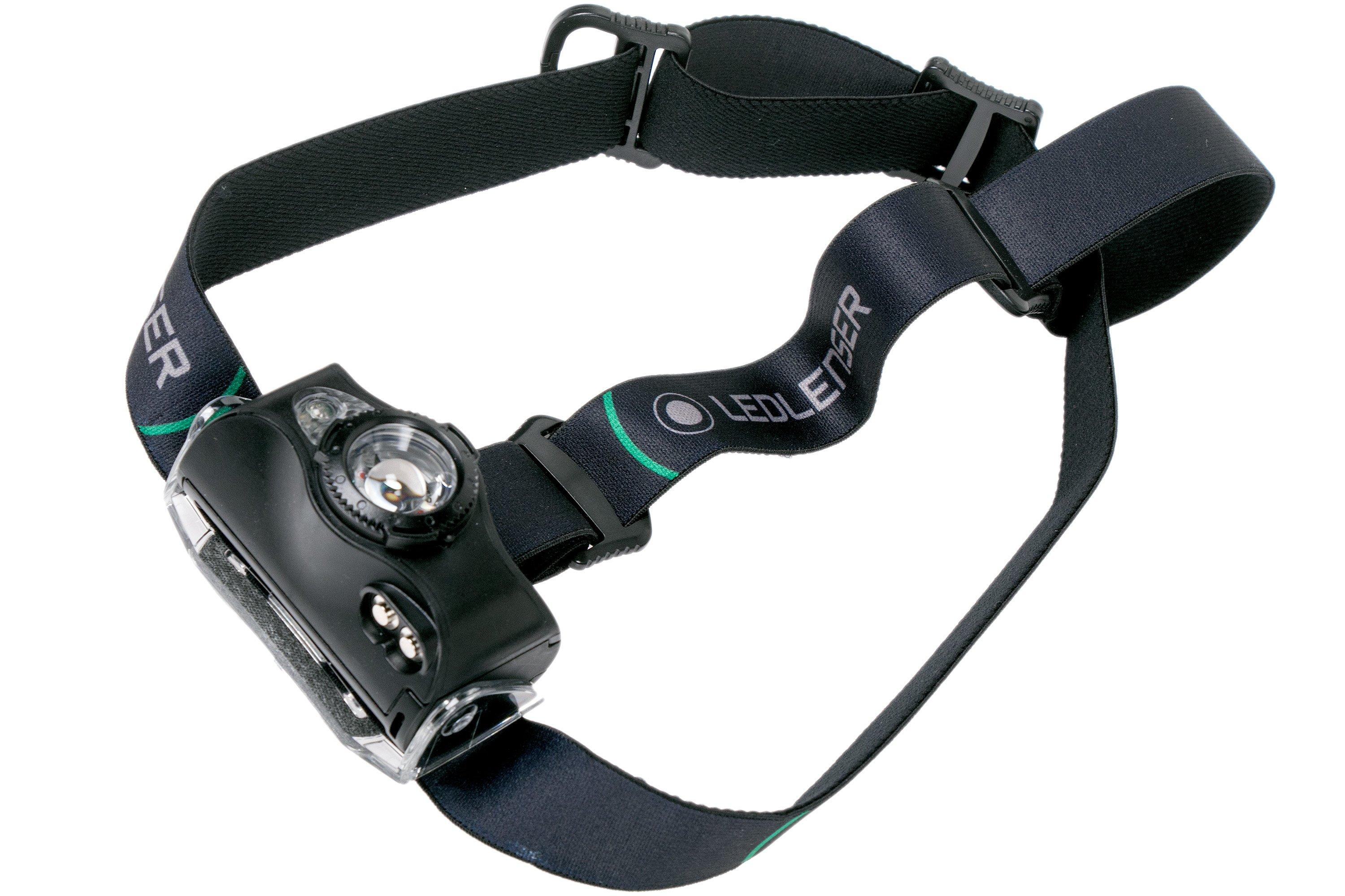 Ledlenser MH8 rechargeable head torch black Advantageously shopping