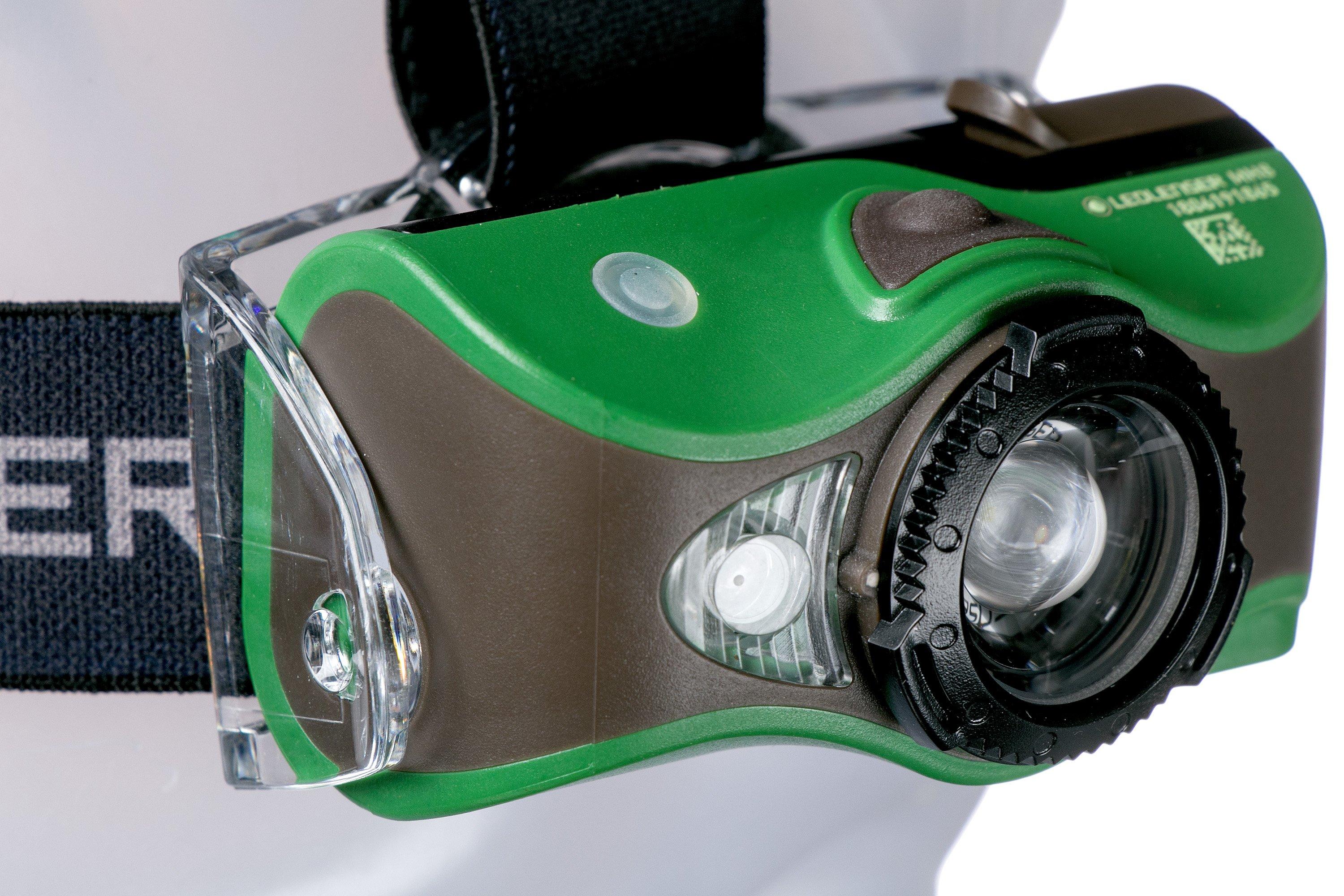 LINTERNA FRONTAL LED LENSER MH8 + POWERCASE RECARGABLE 600 LUMENES