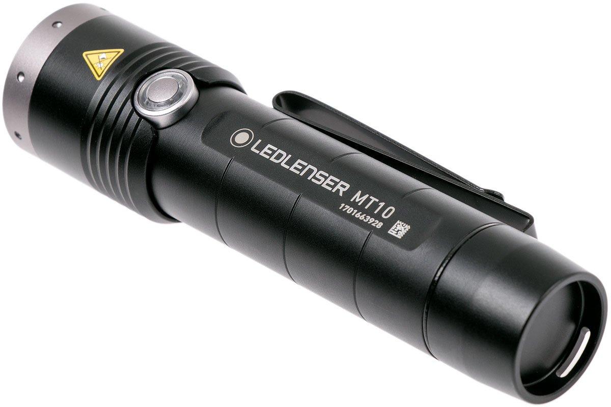 Ledlenser Linterna de bolsillo LED para exteriores MT10, batería