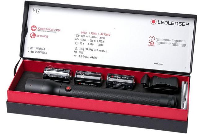 Ledlenser P17 focusing LED flashlight, 2018-edition