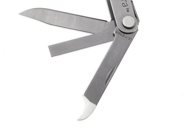 LEATHERMAN, Micra Keychain Multitool with Spring-Action Scissors and  Grooming Tools, Stainless Steel, Built in the USA, Gray - Leatherman Knife  