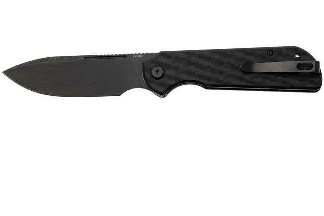 Afbeelding voor Eutektik Binary BIN-BBW-L Blackwashed 14C28N, Black G10, linkshandig zakmes