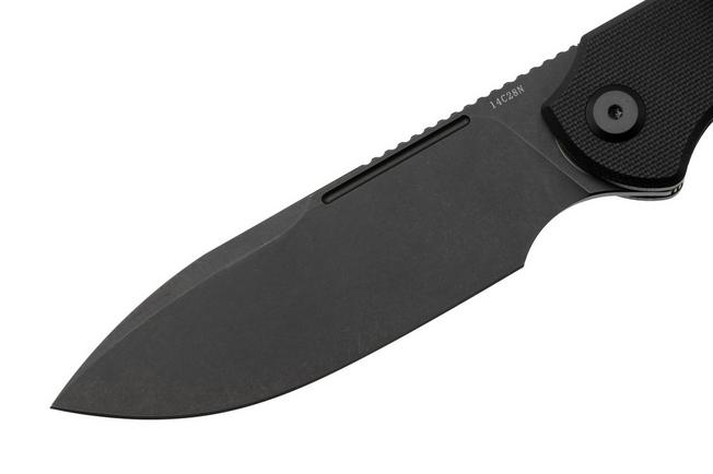 Afbeelding voor Eutektik Binary BIN-BBW-R Blackwashed 14C28N, Black G10, zakmes