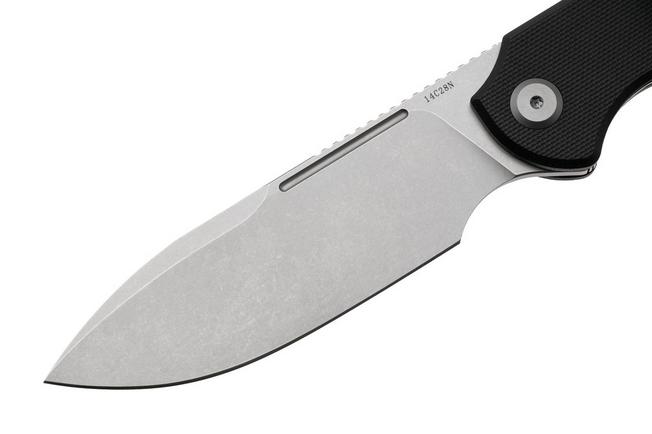 Afbeelding voor Eutektik Binary BIN-BSW-L Stonewashed 14C28N, Black G10, linkshandig zakmes