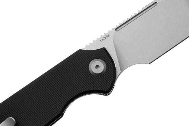 Afbeelding voor Eutektik Binary BIN-BSW-R Stonewashed 14C28N, Black G10, zakmes