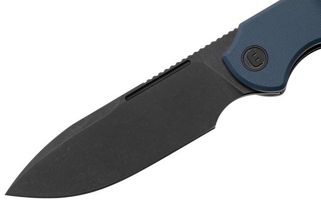 Afbeelding voor Eutektik Binary BIN-DBW-R Blackwashed 14C28N, Blue G10, zakmes
