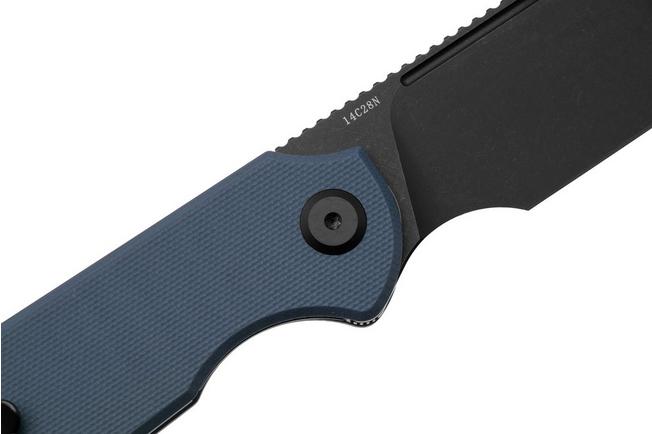 Afbeelding voor Eutektik Binary BIN-DBW-R Blackwashed 14C28N, Blue G10, zakmes