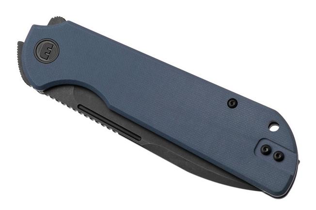 Afbeelding voor Eutektik Binary BIN-DBW-R Blackwashed 14C28N, Blue G10, zakmes