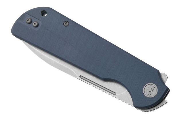 Afbeelding voor Eutektik Binary BIN-DSW-L Stonewashed 14C28N, Blue G10, linkshandig zakmes