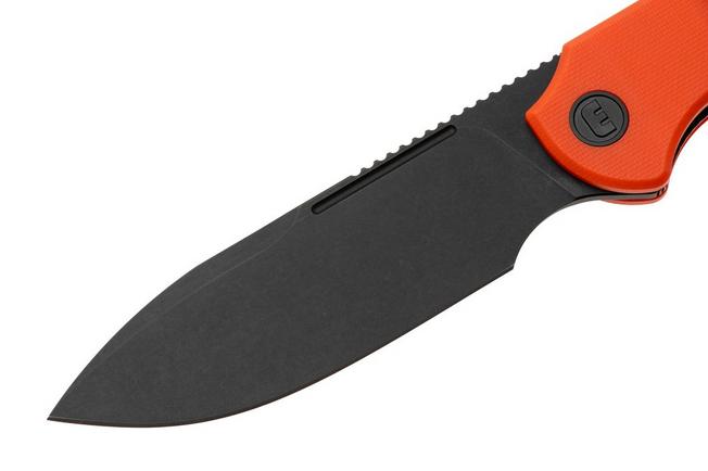 Afbeelding voor Eutektik Binary BIN-OBW-R Blackwashed 14C28N, Orange G10, zakmes